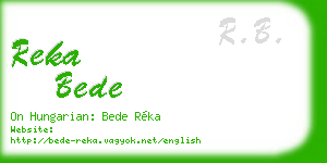 reka bede business card