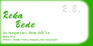 reka bede business card